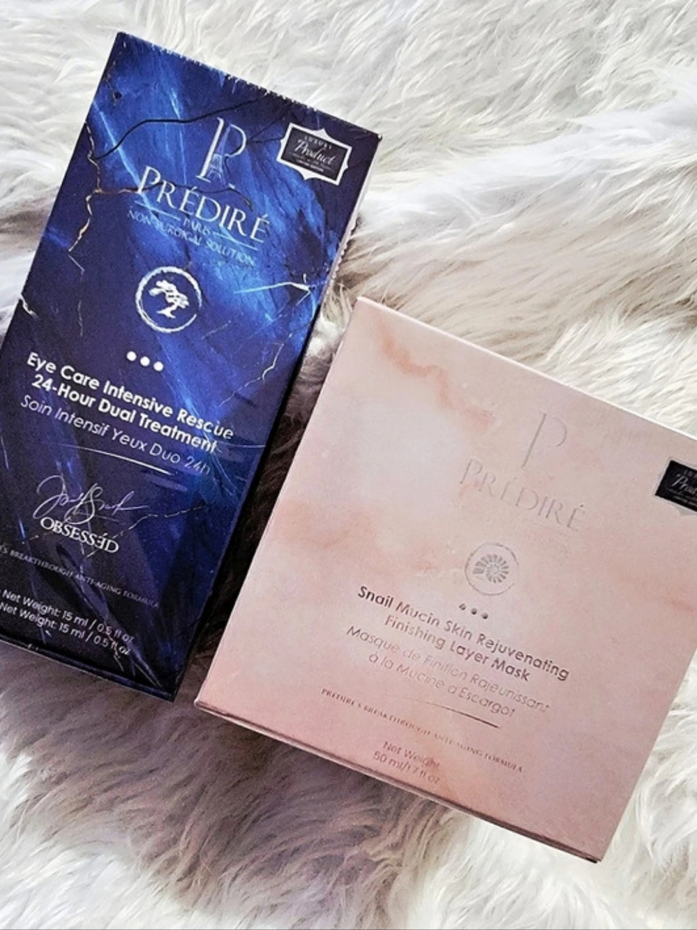 New 2pc Luxury Predire Paris Snail Mucin Rejuvenating Mask & 24 Hr Eye Treatment